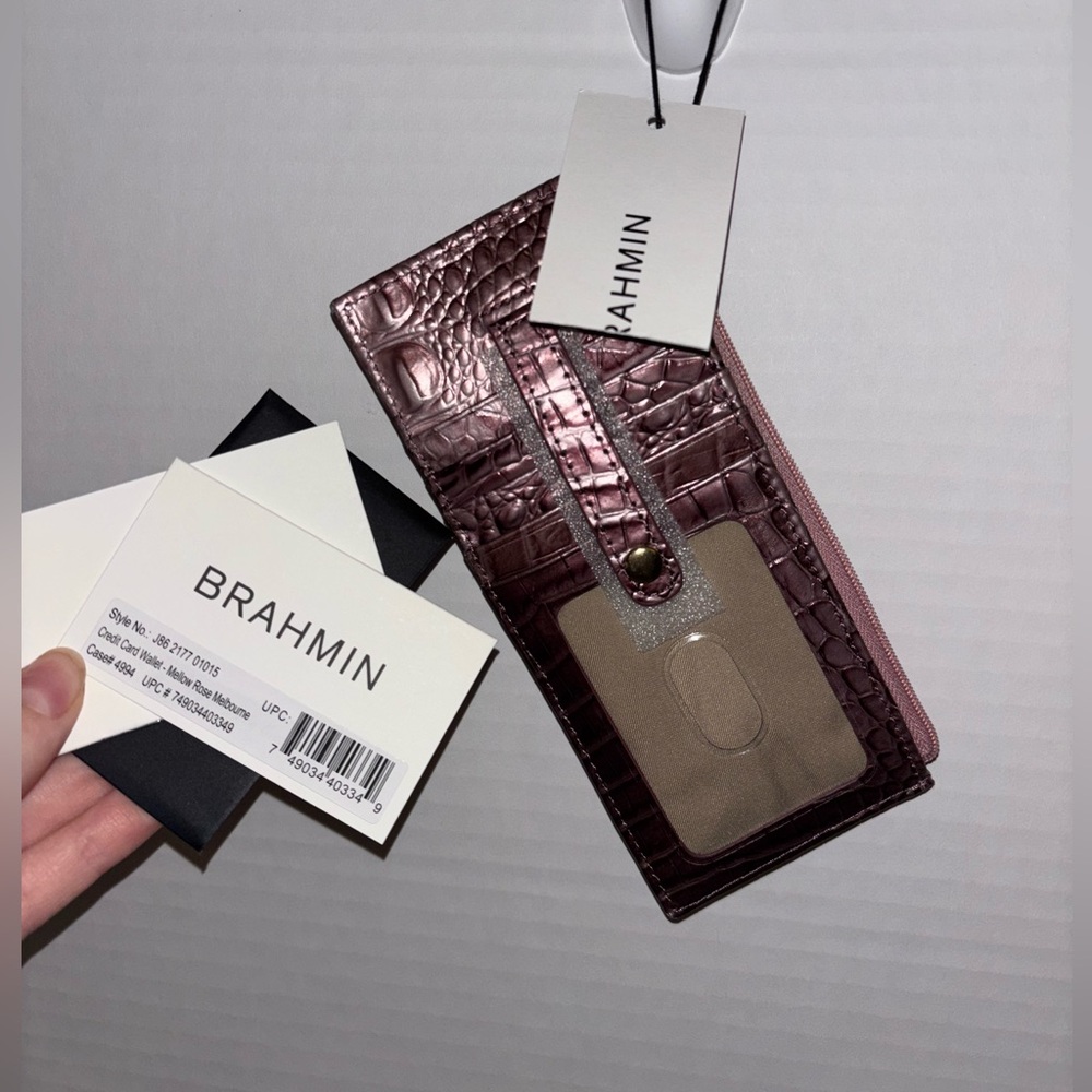 Brahmin Mellow Rose Melbourne Credit Card Holder
